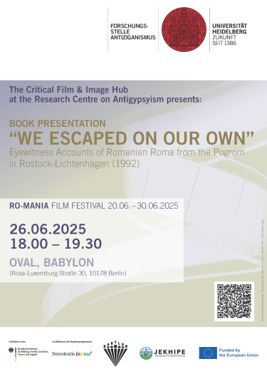 Poster der Buchvorstellung „We escaped on our own“