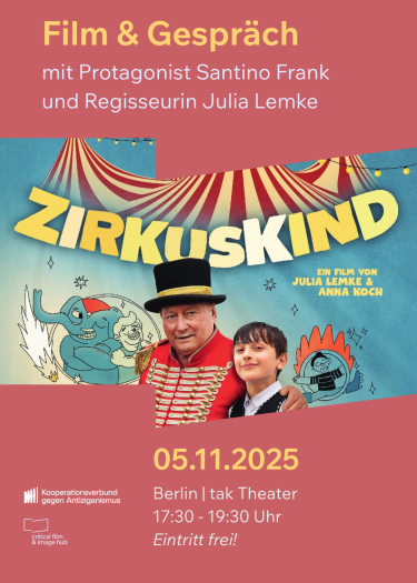 Poster der Veranstaltung zum Film Zirkuskind am 5.11.2025